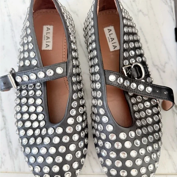 Alaia crystal embellished flats - Picture 2 of 5